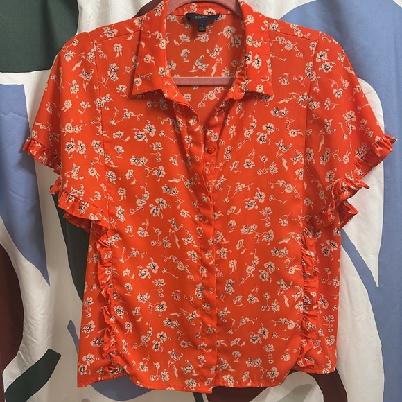 Eclair Ruffle Sheer Button-Up - Picture 4 of 8